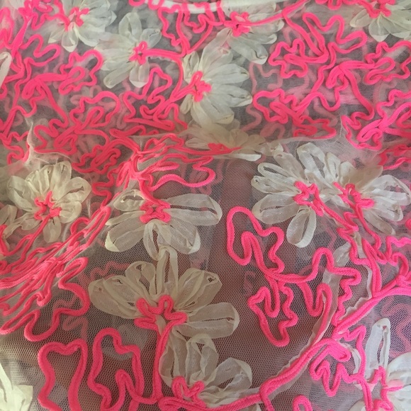 Meadow Rue gauze pink and white sheer top - Picture 2 of 5